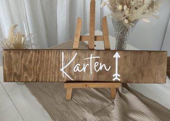 Holzschild Karten