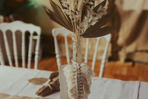 Vase Trockenblumen Makramee